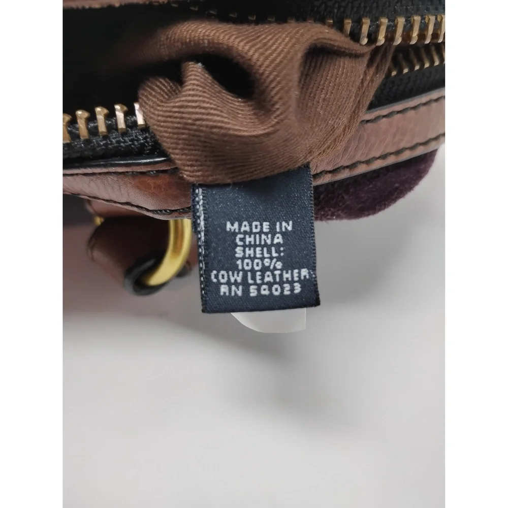 Vintage 90's Banana Republic Suede Leather Hobo Braided Handle 13